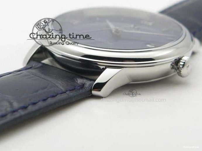 0701 De Ville MK 1:1 Best Edition SS Blue Dial On Black Leather Strap A Lightweight 8258